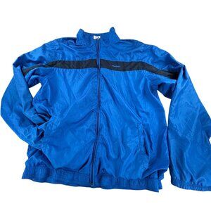Reebok Mens Blue Windbreaker Jacket Size XL Polyester